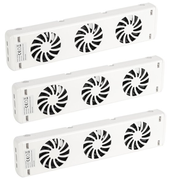 Ventilatore radiatore Peviasot, modello a 3 velocità, set da 3 pezzi, con controllo della temperatura, adatto per radiatori fino a 150 cm