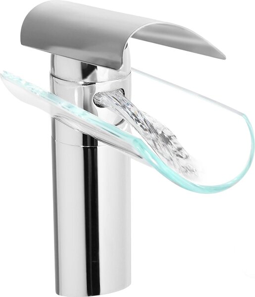 Rubinetto per lavabo, acciaio inox, ottone, attacco acqua 50 cm, superficie cromata, installazione monoforo