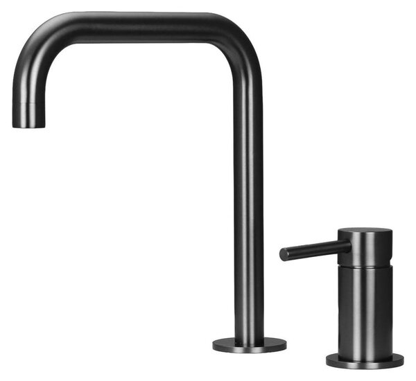 Rubinetto da cucina Pure.Sink Luxion a 2 fori, colore canna di fucile, con bocca a U PLX2HU-61