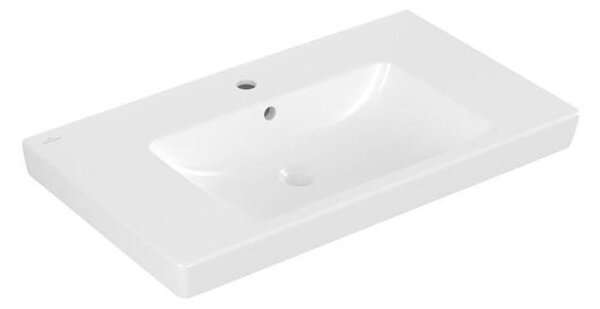 Vasque à poser Villeroy & Boch Subway 2.0, pour robinetterie 3 trous, avec trop-plein, 800x470mm, 717580R1, 717580R1