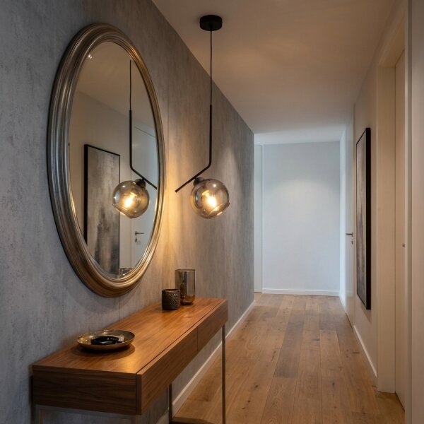 Brilagi - Lampadario a sospensione con cavo DIOR 1xE27/60W/230V nero/grigio fumé