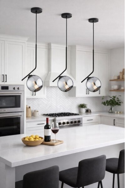 Brilagi - Lampadario a sospensione con cavo DIOR 1xE27/60W/230V nero/grigio fumé