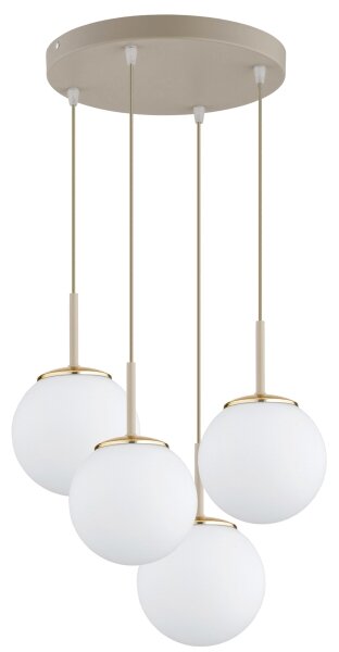 Brilagi - Lampadario sospeso a cavo MILO ECRU 4xE27/60W/230V beige/oro