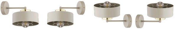 Brilagi - Lampada da parete SPRING 1xE27/60W/230V beige/oro