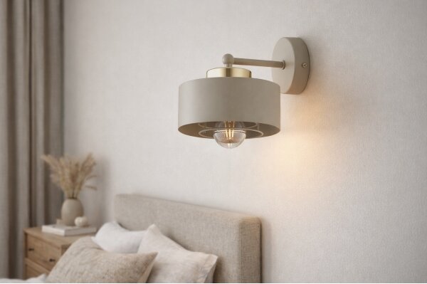 Brilagi - Lampada da parete SPRING 1xE27/60W/230V beige/oro