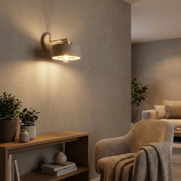 Brilagi - Lampada da parete SPRING 1xE27/60W/230V beige/oro