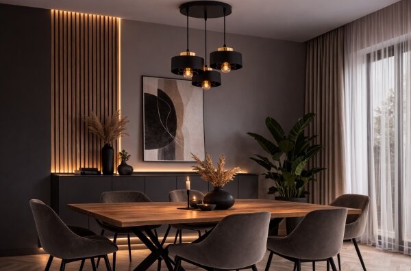 Brilagi - Lampadario a sospensione con cavo SPRING 3xE27/60W/230V nero/oro