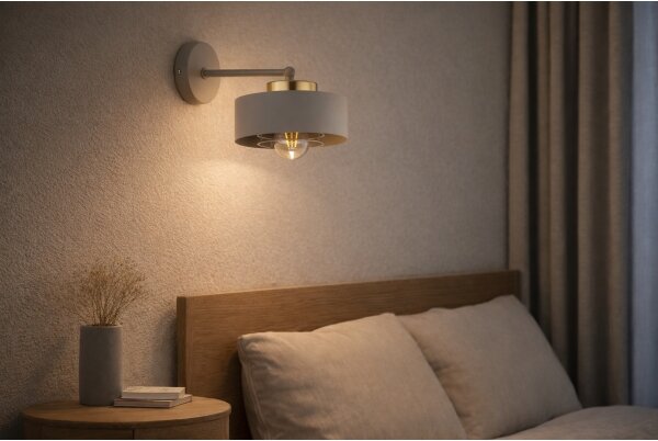 Brilagi - Lampada da parete SPRING 1xE27/60W/230V beige/oro