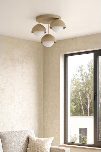 Brilagi - Lampadario a plafone COSMO 3xE27/60W/230V beige/oro