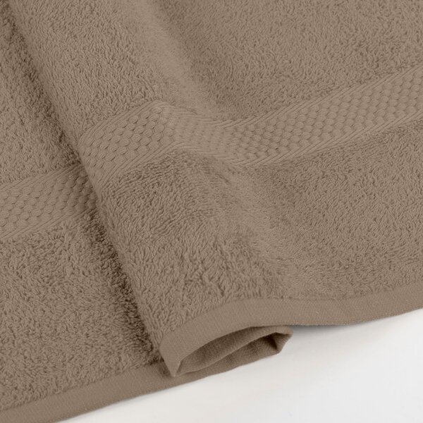 Asciugamano Con Ospite In Cotone Minorca Standard Spugnissima Tinta Unita Tortora Caleffi