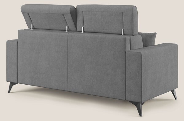 Pegaso divano letto con poggiatesta reclinabili e rivestimento T02 gri