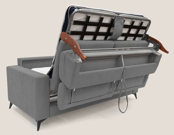 Pegaso divano letto con poggiatesta reclinabili e rivestimento T02 gri