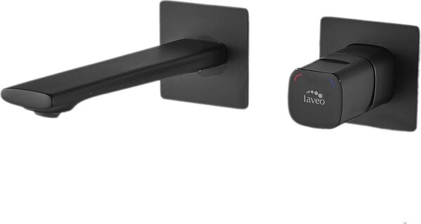 TORES Miscelatore da lavabo da incasso Laveo, nero, BVT_722P