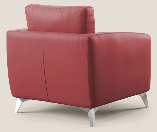 Orione Poltroncina in ecopelle moderna e impermeabile T04 rosso