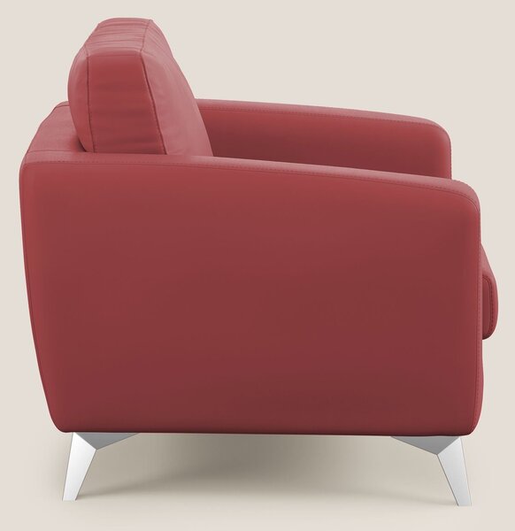 Orione Poltroncina in ecopelle moderna e impermeabile T04 rosso