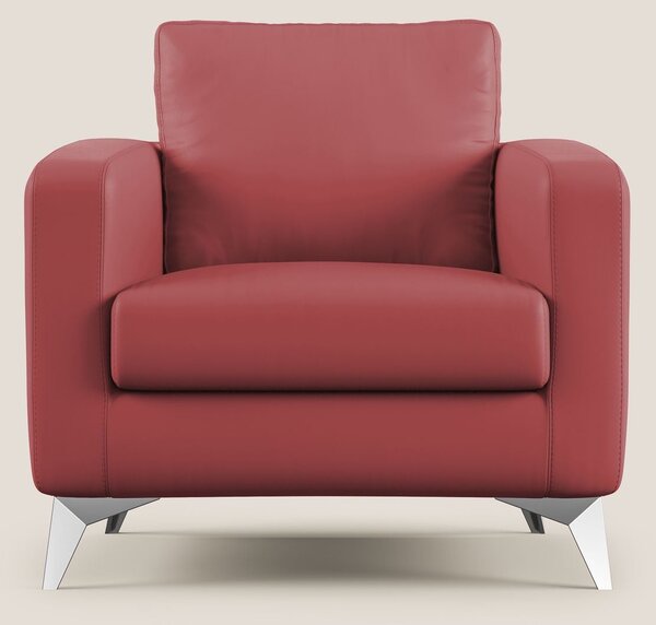 Orione Poltroncina in ecopelle moderna e impermeabile T04 rosso
