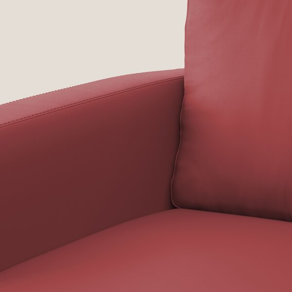 Orione Poltroncina in ecopelle moderna e impermeabile T04 rosso