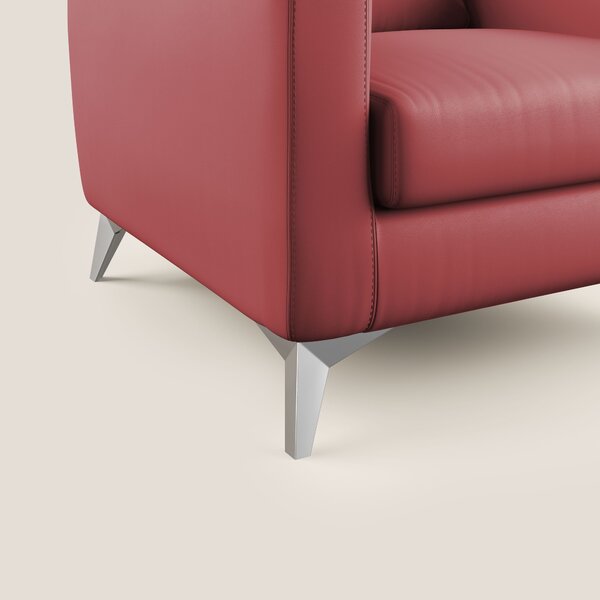 Orione Poltroncina in ecopelle moderna e impermeabile T04 rosso