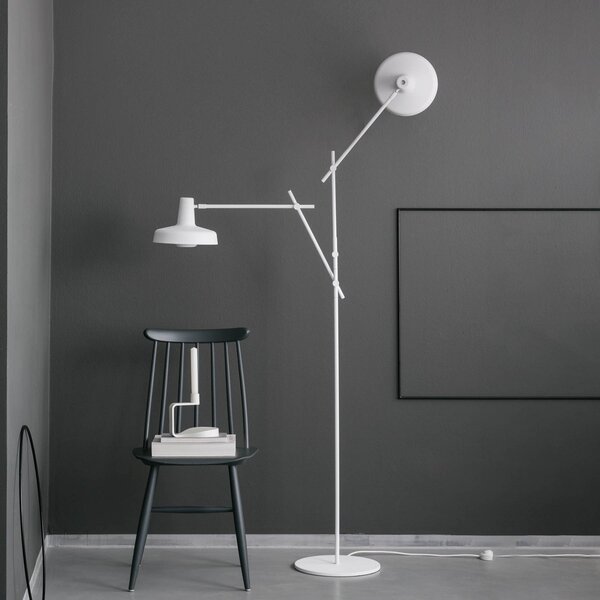 Lampada da terra GRUPA, Arigato, Bianco, Studio / Ufficio, Metallo