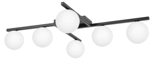Lampada a sospensione KORFU bianco e nero 6xG9x15W in metallo, dimensioni: 16x87x60 cm, IP20, Kaja