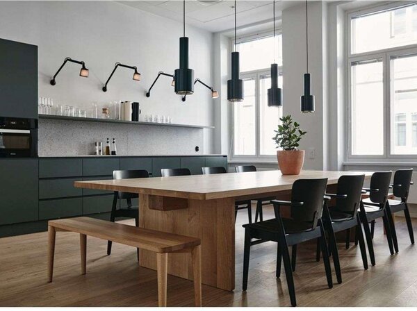 Lampada a sospensione Artek, Bianco, Sala da pranzo, Metallo