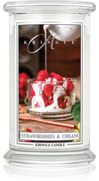 Kringle Candle Classic Strawberries & Cream candela profumata 623 g