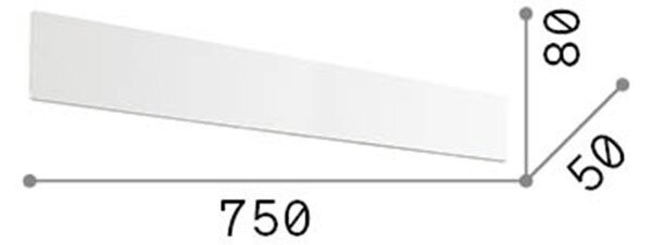 Applique Moderna Zig Zag Metallo Bianco Led 30W 3000K Luce Calda