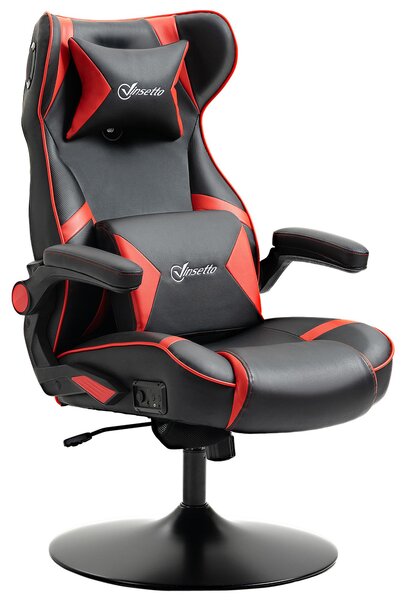 Vinsetto: poltrona da gaming con funzione oscillante, poltrona da gaming con altoparlanti, sedia da ufficio in ecopelle