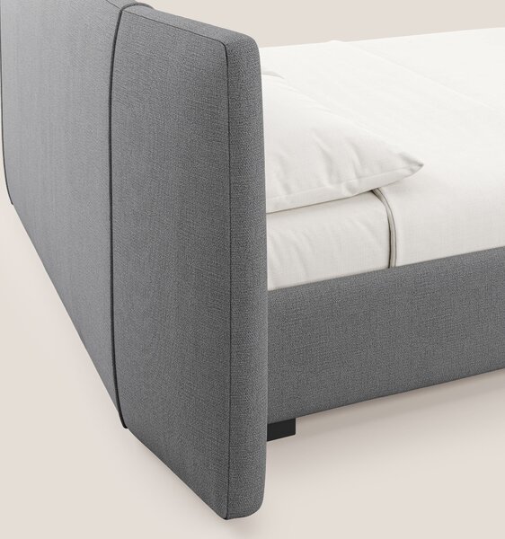 Omero letto imbottito contenitore sfoderabile in tessuto fiammato impe