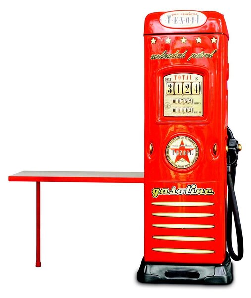 Armadio distributore di benzina Armadio con scrivania Stazione di servizio auto design rosso