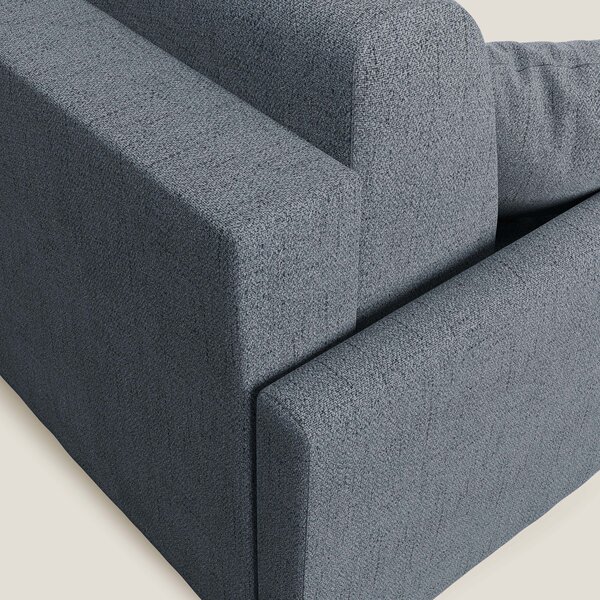 Edgar divano letto angolare in tessuto felis impermeabile T03 blu
