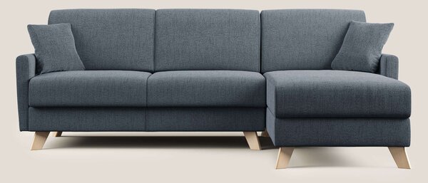 Edgar divano letto angolare in tessuto felis impermeabile T03 blu