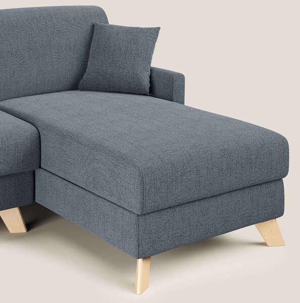 Edgar divano letto angolare in tessuto felis impermeabile T03 blu