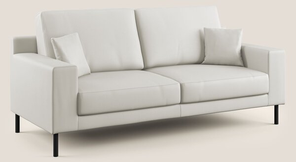 Uranio divano moderno lineare in Ecopelle impermeabile T04 bianco