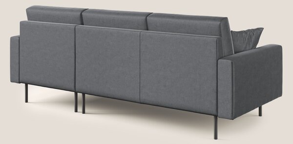 Arthur divano moderno angolare in velluto morbido impermeabile T01 ant
