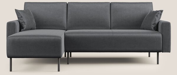 Arthur divano moderno angolare in velluto morbido impermeabile T01 ant