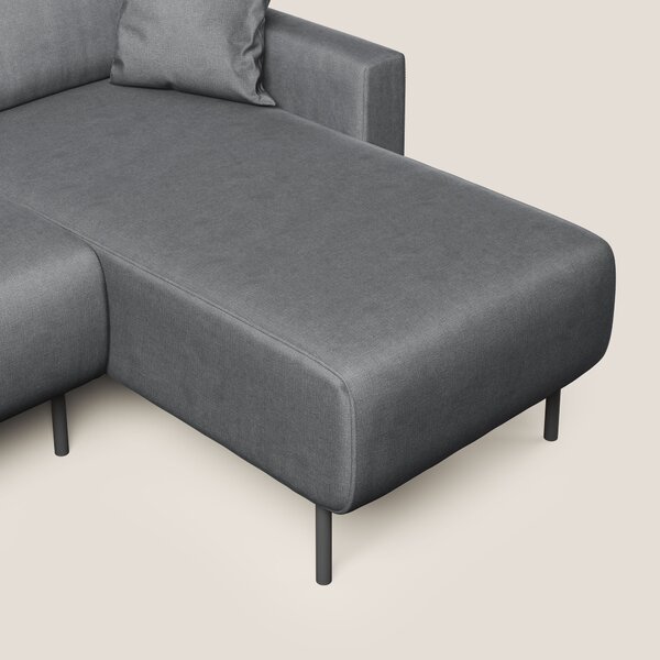 Arthur divano moderno angolare in velluto morbido impermeabile T01 ant