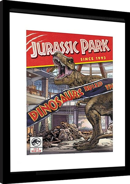 Quadro Jurassic Park - Comics, Poster Incorniciato
