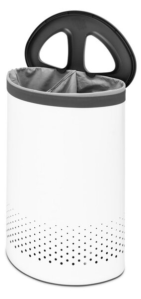 Cesto portabiancheria in metallo bianco 55 l Selector - Brabantia
