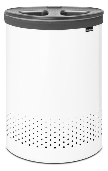 Cesto portabiancheria in metallo bianco 55 l Selector - Brabantia