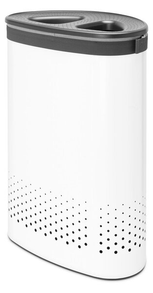 Cesto portabiancheria in metallo bianco 55 l Selector - Brabantia