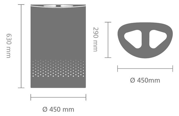 Cesto portabiancheria in metallo bianco 55 l Selector - Brabantia