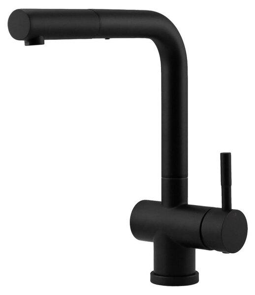 Rubinetto da cucina Pure.Sink Elite Steel Pulse-S nero opaco con bocca estraibile PS8500-10