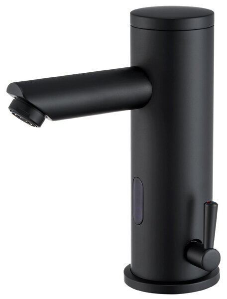 Rubinetto per lavabo, sensore a infrarossi senza contatto, a basso consumo energetico, nero, G3/8