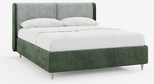 VALKIRIA letto imbottito bicolore con vano contenitore - cuscini schie