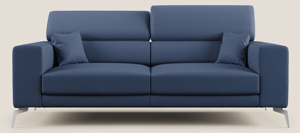 Blade Divano moderno con poggiatesta reclinabili in Ecopelle T04 blu
