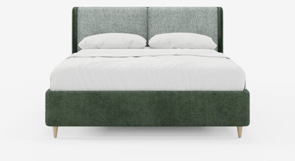 VALKIRIA letto imbottito bicolore con vano contenitore - cuscini schie