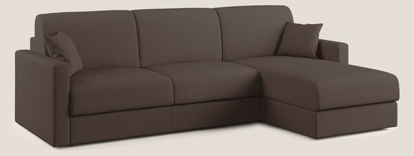 Chris Divano letto angolare 5 posti in tessuto impermeabile T13 marron