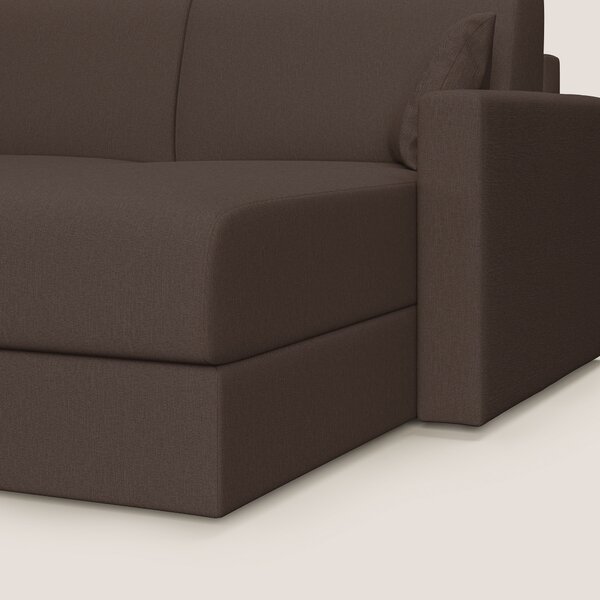 Chris Divano letto angolare 5 posti in tessuto impermeabile T13 marron