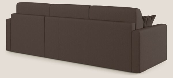 Chris Divano letto angolare 5 posti in tessuto impermeabile T13 marron